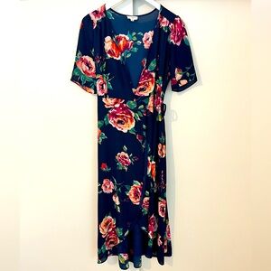 Floral wrap dress